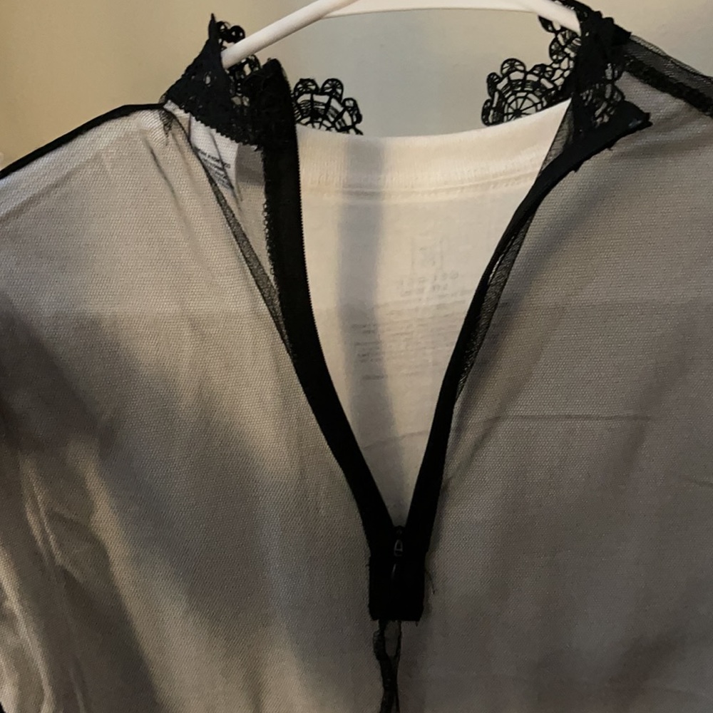 Sheer Mesh T-shirt Long Sleeve See-through - Picture 8 of 8
